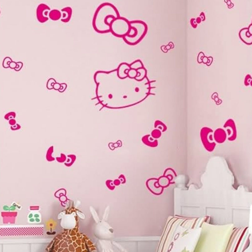 Các mẫu giấy dán tường phòng ngủ hello kitty đẹp
